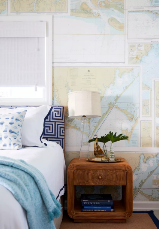 Map Print Bedroom Accent Wall