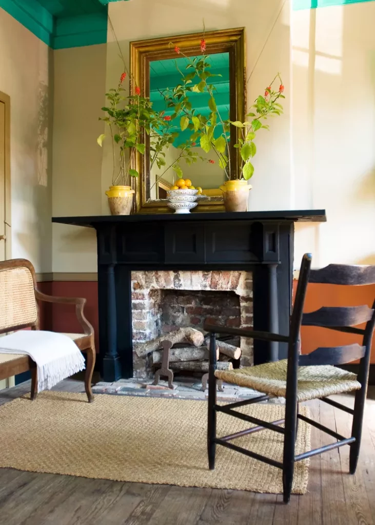 Elegant Weathered Fireplace