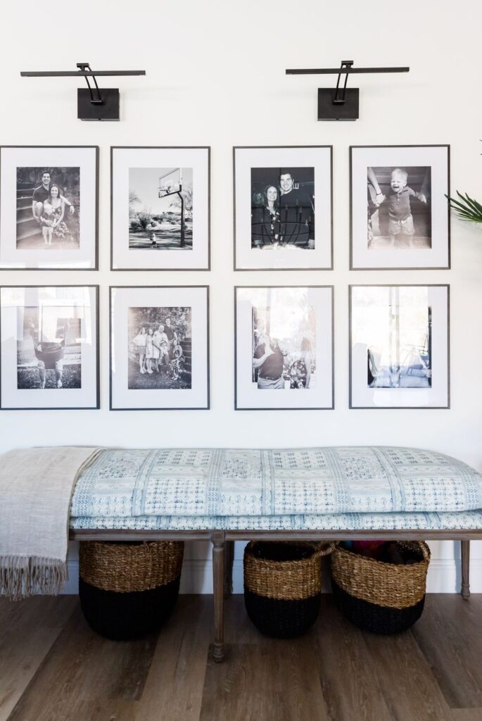 HANG PHOTOS ABOVE THE SEATING